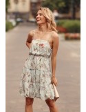 Airy patterned dress, mint PR3213 - Online store - Boutique